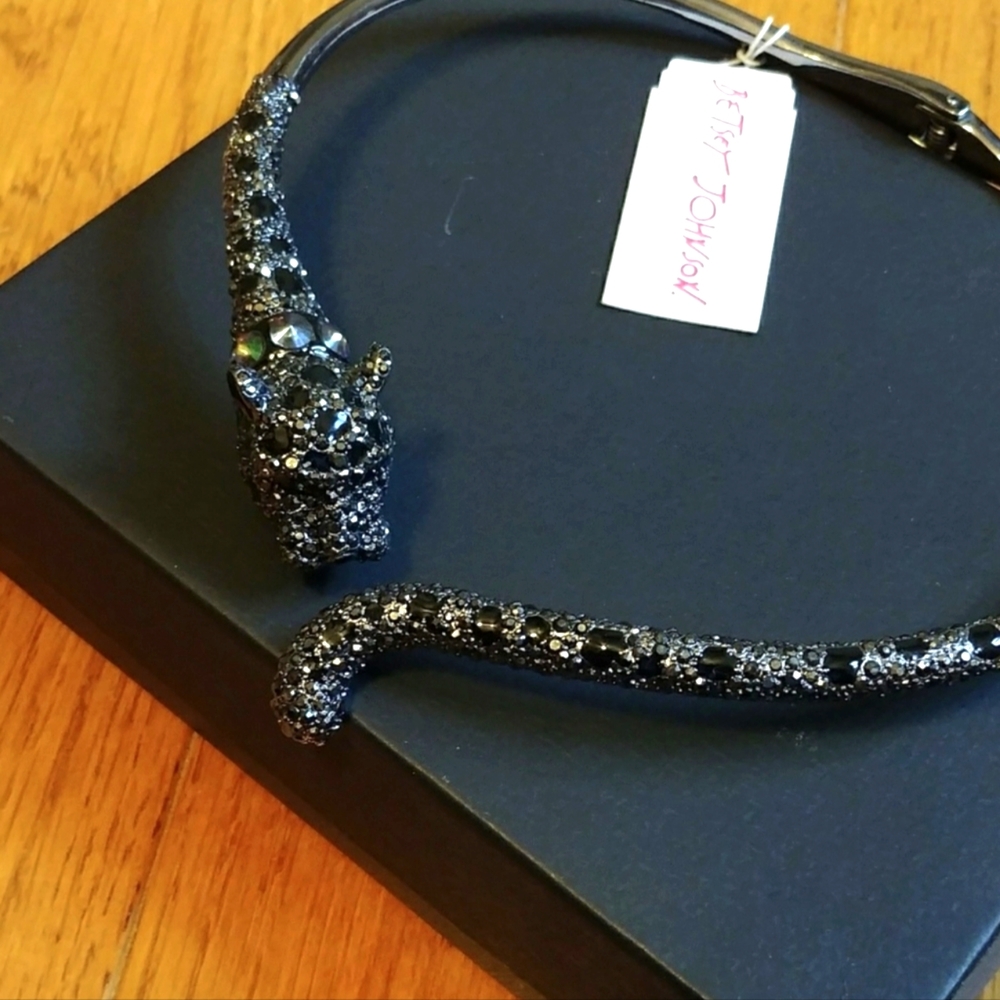 Betsey Johnson hinged Jaguar choker NWT